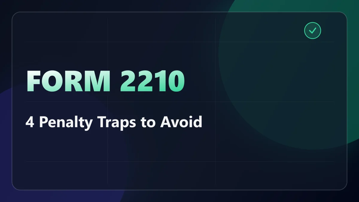Form 2210 in 2026: Four Traps in a Form Most People Never Have to File