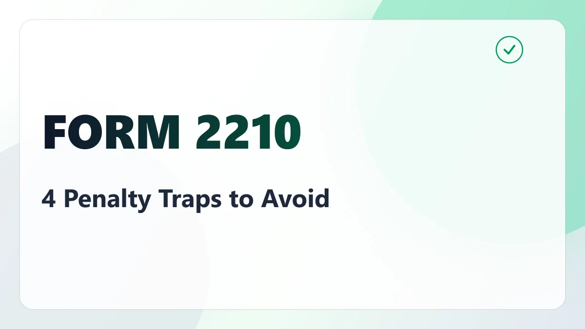 Form 2210 in 2026: Four Traps in a Form Most People Never Have to File