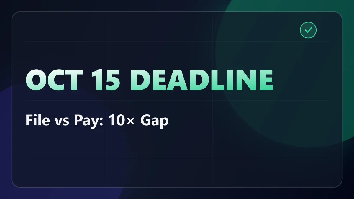 October 15 Is an Extension to File. It Was Never an Extension to Pay.