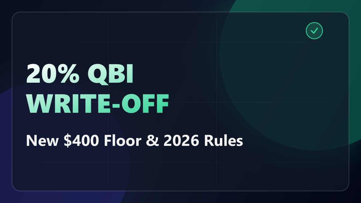 Two Things Changed About the 20% QBI Deduction for 2026, and Most Calculators Still Have the Old Numbers