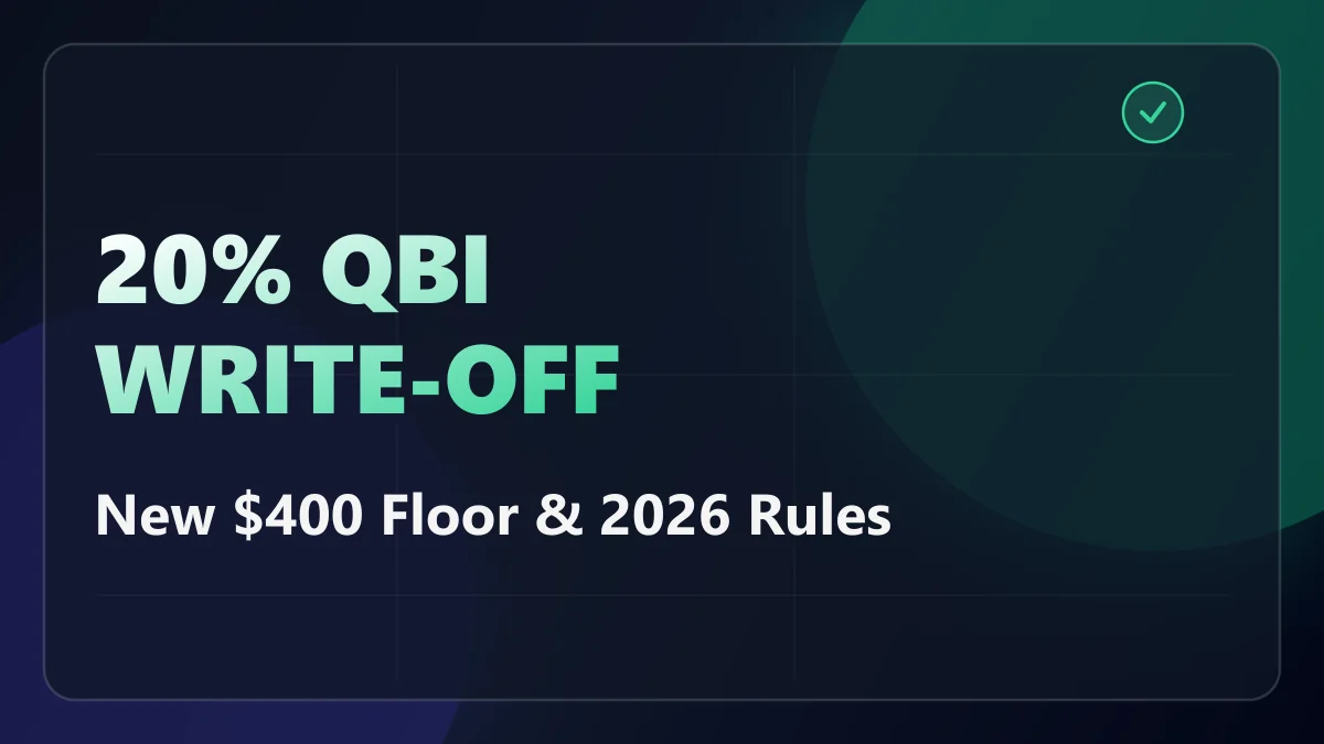 Two Things Changed About the 20% QBI Deduction for 2026, and Most Calculators Still Have the Old Numbers