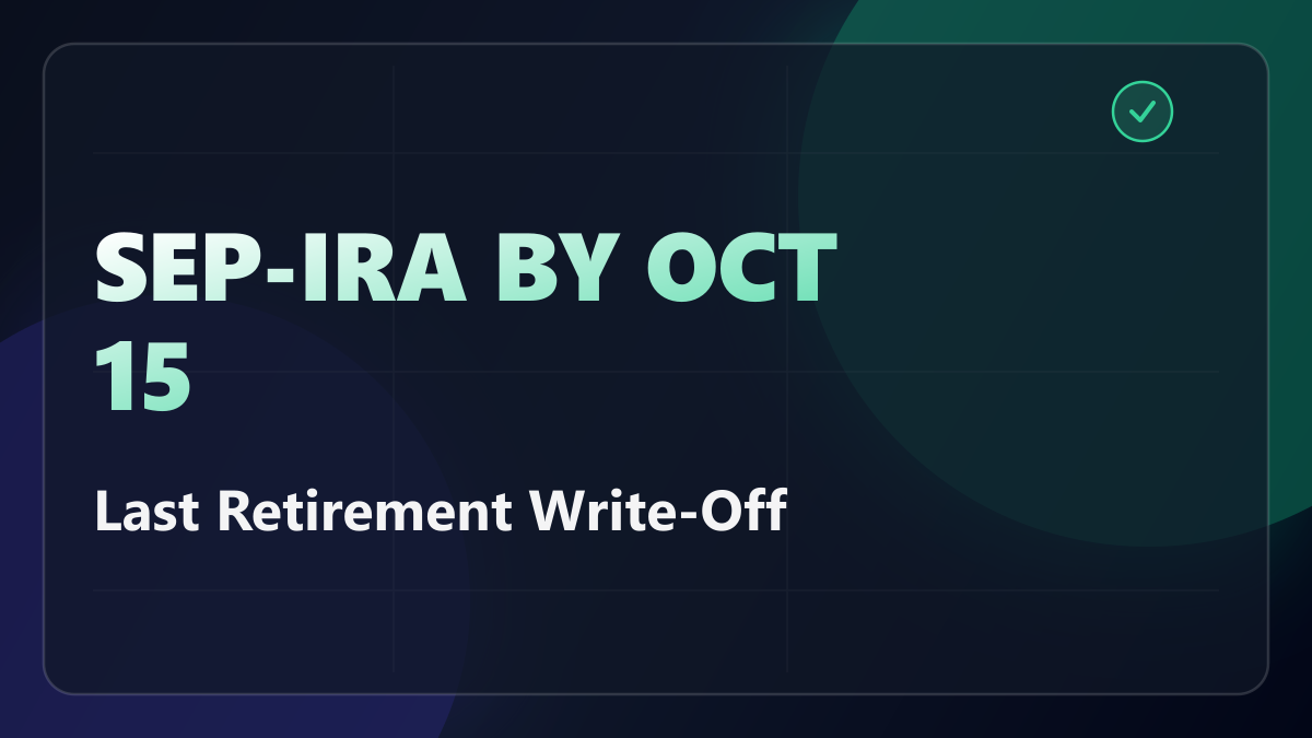 The Retirement Deduction October 15 Still Lets You Take