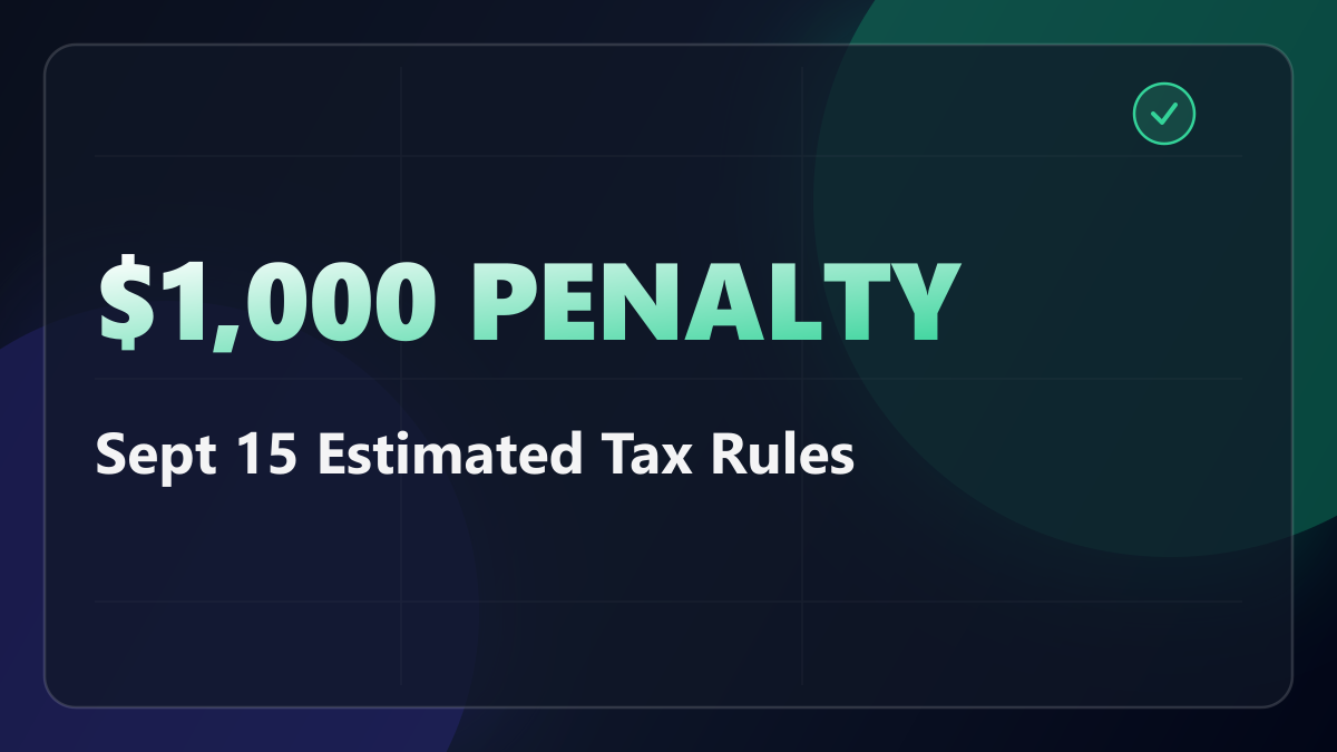 Four Questions to Work Through Before Tuesday's Estimated Tax Deadline